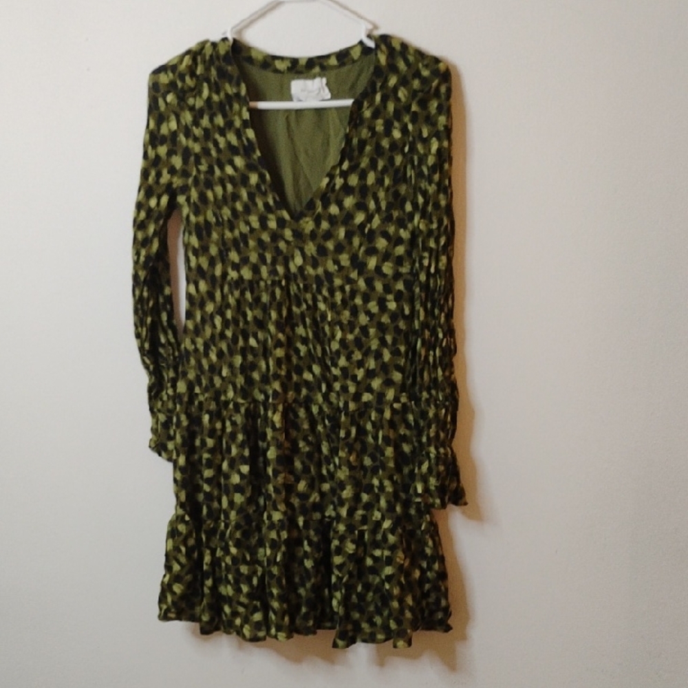 Pomander Place Green Long Sleeve Dress Medium
